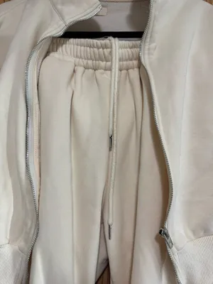 Amazon Pastel Yellow Cropped Zip-Up Sweat Set  thumbnail 3