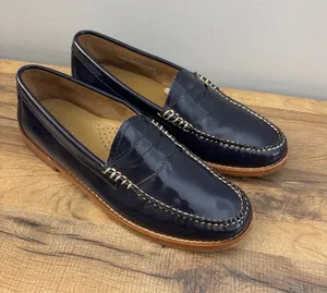 G.H. Bass & Co. Patent Leather Penny Loafers Navy Blue Women’s thumbnail 1