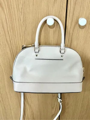 NWOT Coach Canvas Crossbody/shoulder Bag White With Twilly Silk Ribbon thumbnail 5