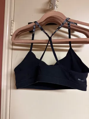 Nike Dri-FIT Black Sports Bra With Adjustable Straps & Just Do It Logo. Lightwei thumbnail 5