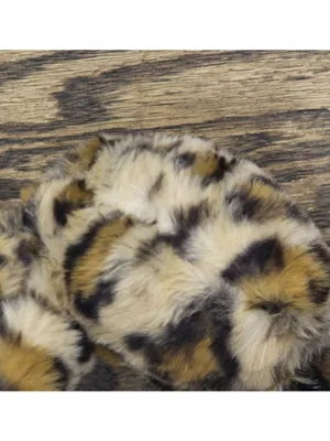 NWT INC International Concepts Faux Fur Earmuffs Fauzzy Leopard Brown / Black thumbnail 5