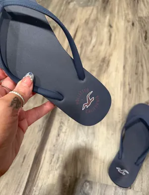 Hollister Navy blue flip flops size 7 women’s thumbnail 2