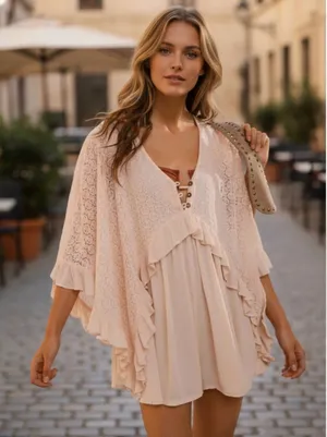 NWOT Free People Women's Natural As You Are Romper Oversized thumbnail 1