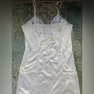 Vintage white lace slip dress, size large thumbnail 11