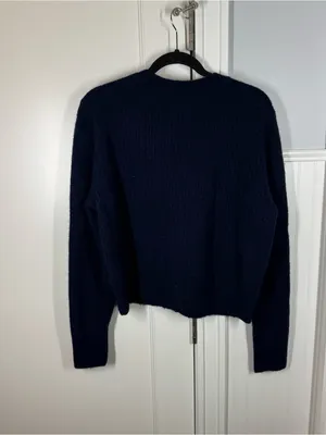 Madewell CloudSoft Cardigan juniper berry Blue Button Sweater‎ NY439 90s Y2K XL thumbnail 7