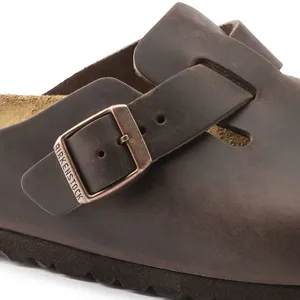 Birkenstock Dark Brown Boston Oiled Leather Clogs - size 38 thumbnail 12