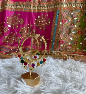 Golden Hoop Earrings Gold thumbnail 10