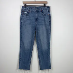 American Eagle Ankle Straight Jeans Women’s Size 8 High Rise Denim Stretch thumbnail 2
