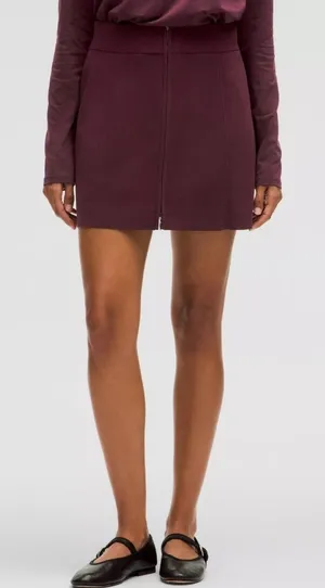 Lululemon‎ Ribbed Knit Mini Skirt medium athleisure streetwear layered staple thumbnail 1