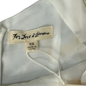 For Love & Lemons White Yellow Cherry Ashland Lace Up Mini Dress size XS NEW Tag thumbnail 3