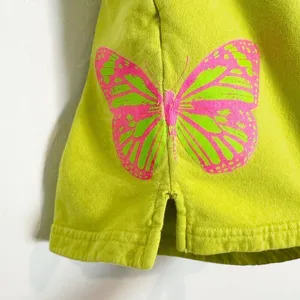 Frankies Bikinis Burl Shorts Size Small‎ Pink Butterfly Sweatshort Forest Fairy thumbnail 6