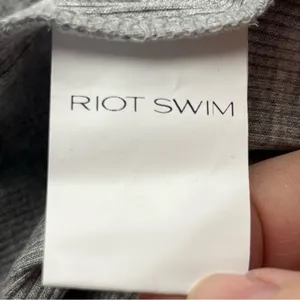 Riot Swim Lounge Ribbed Maxi Skirt Womens Size‎ Large Grey Gray Stretch Long thumbnail 3