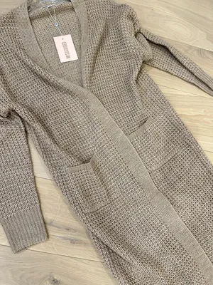 Knitted Cardigan Tan thumbnail 2