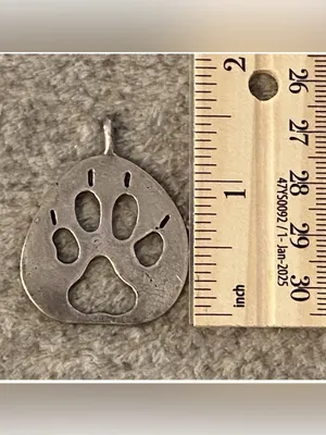 Vintage Sterling Silver .925 Hand Made Bear Paw Print Pendant thumbnail 4