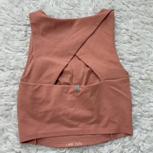 Rhone Zen Tank Top Pink Ribbed Cross Back Activewear XS thumbnail 2