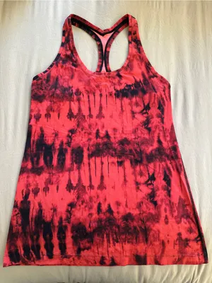LULULEMON Cool Racerback II Nulu *Game Day in Game Day Red Black Multi Sz. 4 thumbnail 8