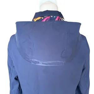 Chicos Pleated Rain Coat Jacket Striped Hem Sailboat Interior Womens Size 0 XS thumbnail 10