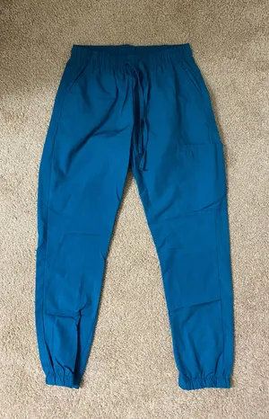 Caribbean Blue Scrub Joggers Size XXS thumbnail 1