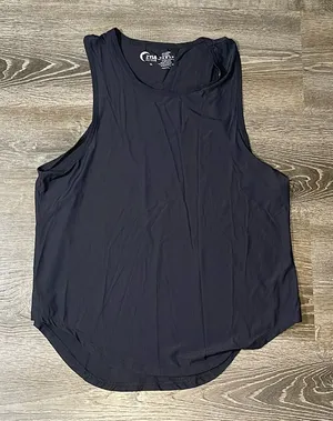 Zyia Active Women's Racerback Black Tank Silky‎ Ribbed Size XL thumbnail 1