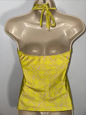 Antonio Melani Boho Print Tankini Swim Top w Halter Ties Women’s S Small thumbnail 4