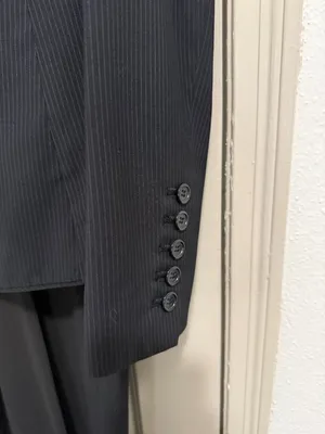 The Limited Women’s Black Pinstripe Suit Set Business Jacket sz 8 Pants sz 12 thumbnail 2