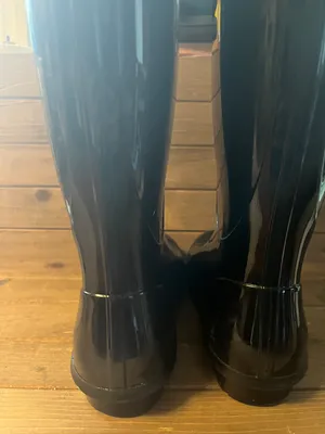 UGG Women's black rain boots size 7 manufactured in the USA thumbnail 5