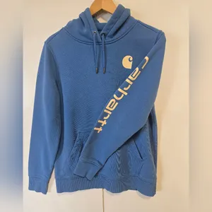Carhartt Women's Blue & White Hoodie Size M thumbnail 5