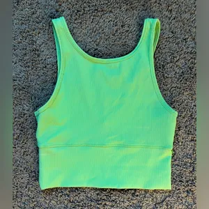 Lululemon Power Pivot Ribbed Tank Top Scream Green Size 4 thumbnail 1
