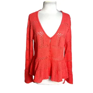 NWT‎ Anthropologie Pilcro Pointelle Babydoll Sweater Sz M thumbnail 6