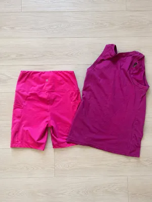 Nike Women's Dri-FIT Athletic Tank High-Rise Velocity Biker Shorts Set Medium thumbnail 2