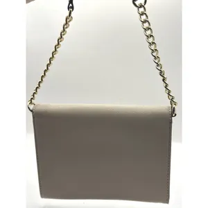 Kate‎ Spade New York Envelope Crossbody Bag Beige Saffiano Leather Gold Chain thumbnail 6