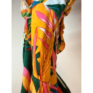 Walter Baker Dress‎ Womens 6 Multicolor Tropical Palm Print Ruffle Mini W71469 thumbnail 8