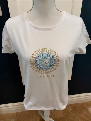 B & C collection white short sleeve shirt “Mykonos” Greece thumbnail 1
