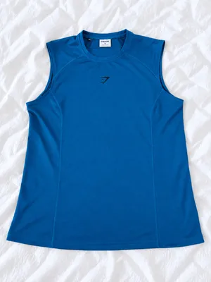 Gymshark Blue Sleeveless Workout Top – Medium thumbnail 1