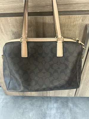 Coach Nancy Satchel Signature Brown Logo Print Purse Bag EUC thumbnail 15