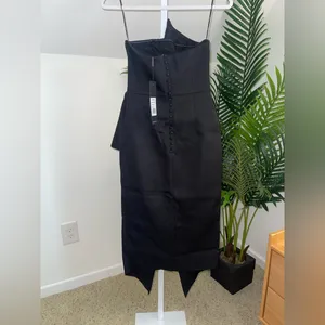 Elliatt MADILYN‎ midi cascade Ruffle Strapless Cocktail Dress size XS. NWT thumbnail 6