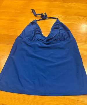 Old Navy royal blue tankini top size large . thumbnail 1