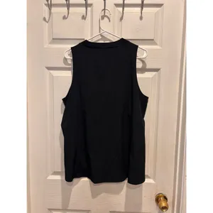Athleta‎ Womens Zephyr Black Ribbed Crew Neck Sleeveless Performance Tank Top L thumbnail 4