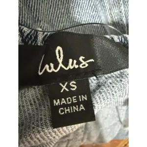 NWT Lulus Denim Buttons Mini Dress Halter Open Back Y2K Women’s XS thumbnail 12