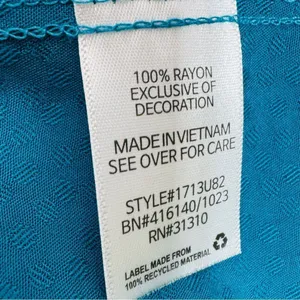 Fortune + Ivy Cutout Back Tie Eyelet Trim Blouse Teal‎ Blue Size Large thumbnail 11