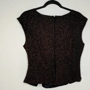 Laurence Kazar Vintage Beaded Top - Size L - GUC thumbnail 4