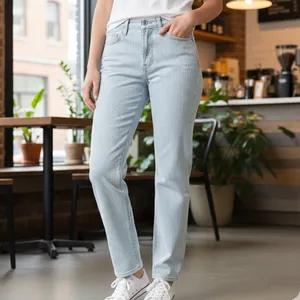 Levi's 501 Original Fit Women Size 31X30 Striped Denim Button Fly Straight Leg thumbnail 3
