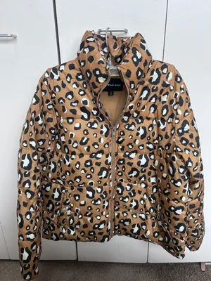 Who What Wear Cheetah Lite Puffer Jacket thumbnail 1