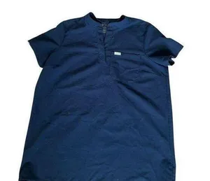 FIGS Unisex Scrub Top Size S Blue V-Neck Short Sleeve Workwear thumbnail 1