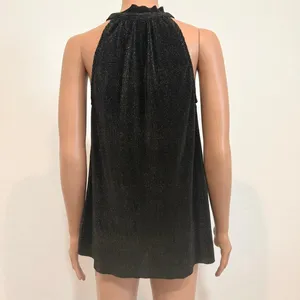 Rachel Roy small metallic shimmer pleated sleeveless keyhole top TS 3086 thumbnail 9