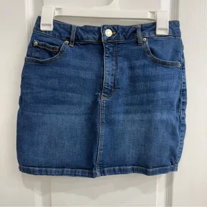 Garage Medium Denim Blue Mini Skirt thumbnail 1