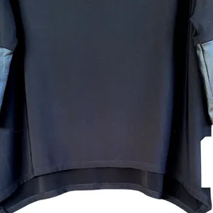 NWT Clara Sun Woo Faux Leather Sleeve Top Black Generous Size XS thumbnail 6