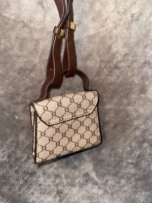 Mini Geometric Pattern Printed Flap Crossbody Bag Brown thumbnail 5
