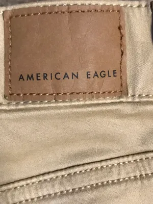 American Eagle tan high waisted skinny jeans thumbnail 7