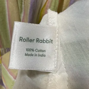 Roller Rabbit Darrell‎ Stripe Pippa Dress Size XS Pastel Cotton Tiered Mini thumbnail 8